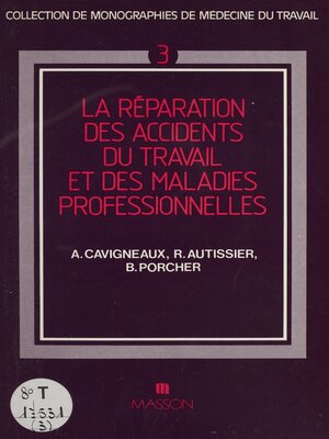 cover image of La Réparation des accidents du travail et des maladies professionnelles